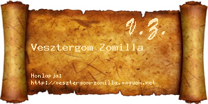 Vesztergom Zomilla névjegykártya